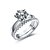 cheap Rings-Women&#039;s Diamond Clear Sterling Silver Platinum Plated Silver Love Costume Jewelry