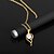 cheap Necklaces-Yueli Women&#039;s White 18K Gold Zircon Pendant Incl. Necklace D0503