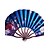 voordelige Waaiers &amp; Parasols-Zijde Fans en parasols-# Stuk / Set Hand Waaier Bloemen Thema Roze Lila Groen Blauw Zwart 15 &quot;X8 1 / 3&quot; X 3 / 4 &quot;(38Cmx21Cmx1Cm)1 &quot;× 8 1