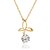 cheap Necklaces-Yueli Women&#039;s White 18K Gold Zircon Pendant Incl. Necklace D0507