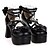 cheap Lolita Footwear-Women&#039;s Lolita Shoes Classic Lolita Handmade High Heel Shoes Bowknot 9.5 cm Black PU Leather / Polyurethane Leather Halloween Costumes