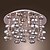 billige Taklamper-160W Modern Beaded Flush Mount Lys med 8 G4 Lights i rustfritt stål Design