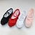 Χαμηλού Κόστους Παπούτσια Μπαλέτου-Γυναικεία Παπούτσια μπαλέτο Χωρίς Τακούνι Επίπεδο Τακούνι Ελαστικό λουράκι Λάστιχο Ευκολοφόρετο Παιδικά Μαύρο Λευκό Κόκκινο / Δέρμα