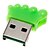billige Kortlæser-Mini USB fodformet Hukommelseskortlæser (grøn)