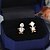 cheap Earrings-XINXIN Women&#039;s 18K Gold Zircon Earrings ERZ0184