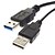 billige USB-kabler-Usb 3.0 Til Sata 22-Pin 2.5 &quot;Harddisk Strømforsyning Adapter Kabel - Sort (18Cm)