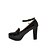 preiswerte Absatzschuhe für Damen-Damenschuhe - High Heels - Kleid / Party &amp; Festivität - Lackleder - Blockabsatz - Absätze / Mary Jane - Schwarz / Elfenbein