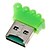 billige Kortlæser-Mini USB fodformet Hukommelseskortlæser (grøn)