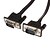 abordables Organizadores para cables-VGA 3 +6 macho a macho Cable de vídeo OD 2.0x7.8mm Flat-Type Negro (1,5 M)