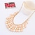 billige Vip Deal-BTid Kvinder Hvid Pink Elegant Multilayer Pearl mønster halskæde