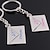 cheap Office Supplies &amp; Decorations-Personalized Engraved Gift a Pair Envelope Shaped Lover Keychain