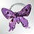 abordables Serviettes et accessoires-Perles de mariage de papillon Rond de Serviette Set de 6, acrylique Dia 4.5cm