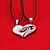preiswerte Halskette-Pendant Necklace Heart Love Leather Titanium Steel Silver / Black Necklace Jewelry 2pcs For Christmas Gifts Party Wedding Daily Masquerade Engagement Party
