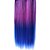 cheap Clip in Extensions-25 Inch Clip in Synthetic Purple and Blue Gradient Straight Hair Extensions with 5 Clips