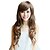 cheap Synthetic Trendy Wigs-Synthetic Wig Wavy Wavy With Bangs Wig Light Brown Dark Brown Black Synthetic Hair 23 inch Women&#039;s Black Brown