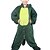 billige Kigurumi-pyjamas-Børne Kigurumi-pyjamas Dinosaur Onesie-pyjamas Kostume Flanel Fleece Grøn Cosplay Til Nattøj Med Dyr Tegneserie Halloween Festival / Højtider