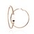お買い得  ファッションピアス・イヤリング-みんみん女性のシンプルなスタイルビッグ円パターン18Kゴールドイヤリング