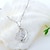 cheap Necklaces-High Quality Pretty Heart Shaped CZ Sterling Silver Platinum Plated Necklace