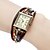 preiswerte Armbanduhren-Damen Uhr Modeuhr Armband-Uhr Japanisch Quartz Echtes Leder Schwarz / Weiß / Rot Analog Böhmische Retro Regenbogen Weiß Schwarz / Ein Jahr / Ein Jahr / SSUO SR626SW