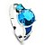 cheap Rings-Women&#039;s Statement Ring Silver Plated Aquarius Ladies Fashion Ring Jewelry Blue For Party Daily Casual 6 / 7 / 8 / 9 / Zircon