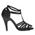 cheap Latin Shoes-Women&#039;s Latin Shoes / Ballroom Shoes Satin High Heel / Sandal Buckle Customized Heel Non Customizable Dance Shoes Leopard / Black / Purple / Leather