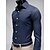 abordables Camisas de hombre-Camisa a rayas con estilo Slim Fit de manga larga para Hombres