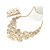 preiswerte Halsketten &amp; Anhänger-Kragen Statement Kette For Damen Party Täglich Aleación Ausgehöhlt Blume Goldfarben Silber