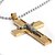 cheap Religious Jewelry-Men&#039;s Pendant Necklace Cross Ladies Classic Christ Stainless Steel Titanium Steel Golden Gold / Silver Necklace Jewelry For Party Gift Daily Casual Sports