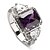cheap Rings-Women&#039;s Statement Ring - Silver Plated Ladies, Fashion Jewelry Purple For Wedding Party Daily Casual Masquerade Engagement Party 6 / 7 / 8 / 9 / Zircon