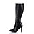 cheap Women&#039;s Boots-Faux  Leather  Women&#039;s  Stiletto Riding Boots Heel Knee High Boots with Zipper
