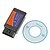 cheap Car Diagnostic Tools-OBDII Bluetooth Car Diagnostic Cable - Black + Blue + Orange (DC 12V)