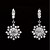 billige Øreringe-Graceful platineret Med Zircon Snowflake Shaped Kvinders Drop øreringe