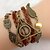 cheap Bracelets-Women&#039;s Leather Bracelet Layered Stacking Stackable woven Owl Wings Infinity Ladies Personalized Casual Faux Leather Braided / Cord Leather Bracelet Jewelry Brown For Party Gift Casual Daily