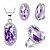 cheap Jewelry Sets-Women&#039;s Cubic Zirconia Silver Necklaces Earrings For Party Special Occasion Anniversary Birthday Gift Daily Wedding Gifts