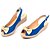 preiswerte Damenschuhe-Segeltuch-Frauen Keilabsatz Slingback Sandalen Schuhe mit Bowknot (weitere Farben)