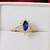 economico Anelli-Di alta qualità dell&#039;annata placcato oro blu zirconi Con anello chiaro con strass Olivary Donne