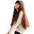 cheap Synthetic Trendy Wigs-Fluffy Corn Curly Wigs Lady Fashion Synthetic Long Full Bang Wigs 3 Colors Available