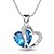 preiswerte Halsketten-Weinlese-Ozean-Form Frauen Slivery Legierung Halskette (1 PC) (Lila, Blau)
