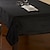 billige Bordduker-Concise Polyester Solid Black Table Cloth