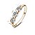 זול Fashion Ring-טבעת הצהרה יהלום סינתטי עגולות זהב ציפוי זהב נשים אופנתי ירח דבש 6 7 8 9 / בגדי ריקוד נשים / קריסטל