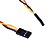 abordables Connecteurs et terminaux-3 PIN Dupont Fil connecteur femelle 200mm Longueur 2,54 mm - Rouge + Noir (5Packs)