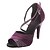 abordables Chaussures de danses latines-Femme Chaussures Latines Sandale Satin Cristal Bleu / Violet / Salon / Cuir / EU39