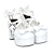 abordables Chaussures de Lolita-Femme Chaussures Douce Lolita Plateau Chaussures Nœud papillon 8 cm Cuir PU / Cuir polyuréthane Costumes d&#039;Halloween