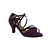 cheap Dance Shoes-Woman‘s Purple Velvet Latin Dance Shoes Customizable