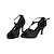 abordables Chaussures de danses latines-Femme Chaussures Latines Salon Chaussures de Salsa Sandale Boucle Talon Aiguille Noir Boucle / Satin / Cuir