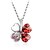 abordables Collares-Mujer Zafiro Cristal Citrino Collares con colgantes Solitario Trébol damas Básico Moda Estilo Simple Cristal Brillante Chapado en Plata Morado Amarillo Rojo Azul Rosa Gargantillas Joyas Para Boda