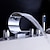 abordables Grifería para bañera-Grifo de bañera - Moderno Cromo Bañera romana Válvula Cerámica Bath Shower Mixer Taps / Sola manija Cinco Agujeros
