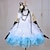 abordables Costumes de jeux vidéo-Inspiré par Vocaloid Hatsune Miku Vidéo Jeu Costumes de Cosplay Costumes Cosplay / Robes Mosaïque Robe Gant Gants Les costumes