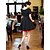 cheap Women&#039;s Dresses-TS VINTAGE Contrast Color Lace Swing Dress