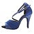 abordables Chaussures de danses latines-Femme Chaussures Latines Sandale Satin Cristal Bleu / Violet / Salon / Cuir / EU39